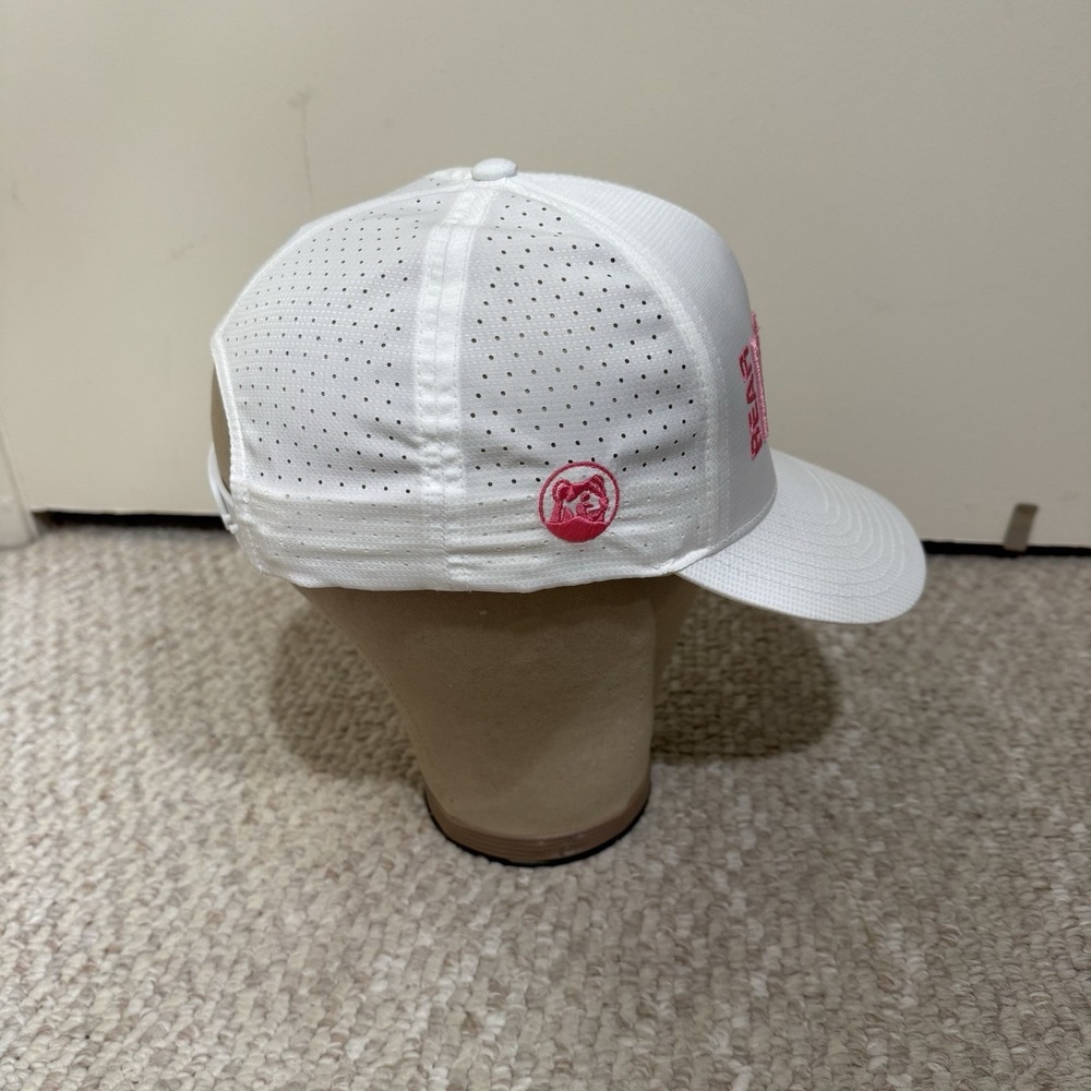 G/FORE Bear Lakes Country Club White Pink Snapback Hat Cap Flexfit Tech Golf - Picture 4 of 10